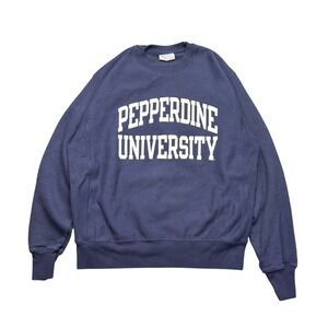 Vintage Champion Reverse Weave Pepperdine University Crewneck Medium Navy